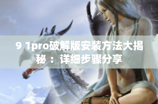 9 1pro破解版安装方法大揭秘 ：详细步骤分享