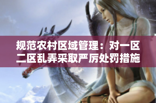 规范农村区域管理：对一区二区乱弄采取严厉处罚措施