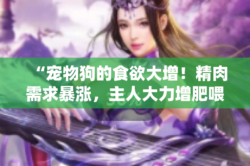 “宠物狗的食欲大增！精肉需求暴涨，主人大力增肥喂养”