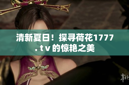 清新夏日！探寻荷花1777. tⅴ的惊艳之美