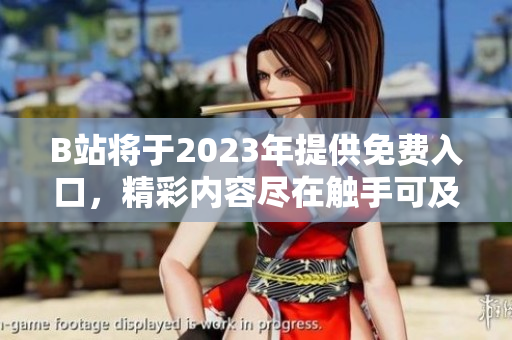 B站将于2023年提供免费入口，精彩内容尽在触手可及